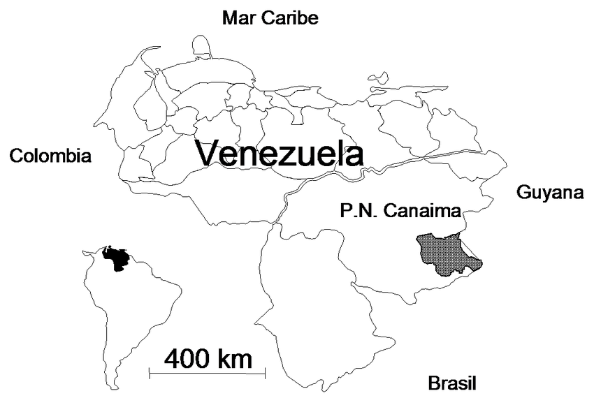 Ubicacion del Parque Nacional Canaima