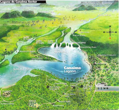 Mapa grafico de Canaima