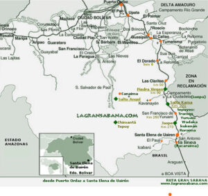 Mapa del estado Bolivar
